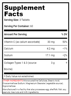 Колаген 1 та 3 типу, Collagen Tablets 1 & 3 types, SAN Nutrition – 180 пігулок