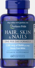 Hair, Skin & Nails One Per Day Formula, 60 Softgels