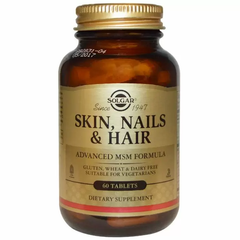 Витамины для волос, кожи и ногтей, Skin, Nails & Hair, Solgar, 60 таблеток