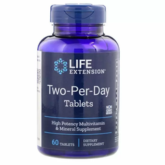 Мультивитамины, Two-Per-Day Tablets, Life Extension, 60 таблеток
