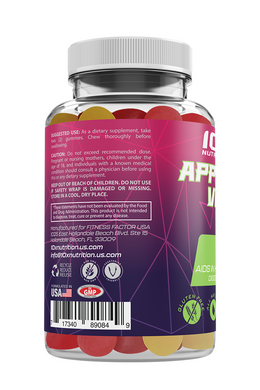 Яблочный сидровый уксус, Apple Cider Vinegar, 10X Nutrition USA, 60 жевательных конфет