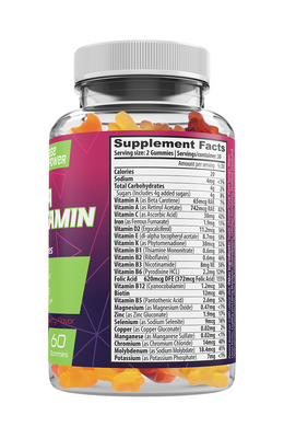 Мультивітаміни, Mega Multivitamin, 10X Nutrition USA, 60 жувальних цукерок