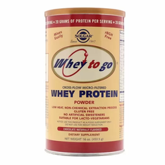 Сывороточный протеин, шоколад, Whey Protein, Solgar, порошок, 453.5 г