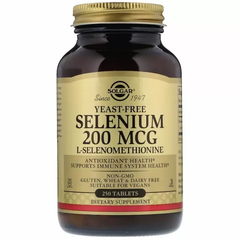 Селен (Selenium), Solgar, без дріжджів, 200 мкг, 250 таблеток