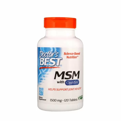 Метилсульфонилметан, МСМ, MSM, Doctor's Best, 1500 мг, 120 таблеток