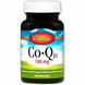 Коензим Q10, CO-Q10, Carlson Labs, 100 мг, 90 капсул: зображення — 1