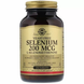 Селен (Selenium), Solgar, без дрожжей, 200 мкг, 250 таблеток: изображение – 1