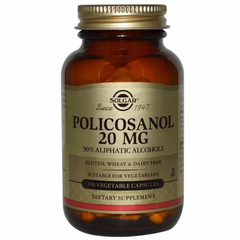 Полікозанолом (Policosanol), Solgar, 20 мг, 100 капсул