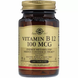 Вітамін В12 (ціанокобаламін) , Vitamin B12, Solgar, 100 мкг, 100 таблеток: зображення — 1