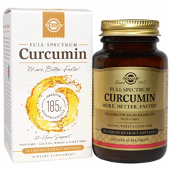 Куркумин, Curcumin, Solgar, 30 мягких гелей