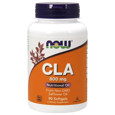 Конъюгированная линолевая кислота 800 мг, NOW Foods, CLA 800 mg – 90 мягких капсул