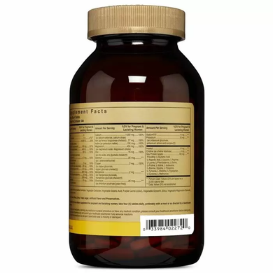 Витамины и минералы для беременных, Prenatal Multivitamin & Mineral, Solgar, 120 таблеток