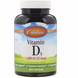 Вітамін D3, Vitamin D3, Carlson Labs, 1000 МО (25 мкг), 250 гелевих капсул: зображення — 1