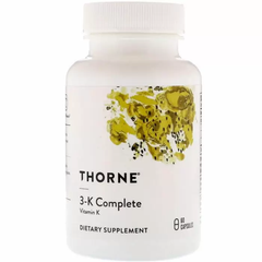 Витамин 3-К, 3-K Complete, Thorne Research, 60 капсул