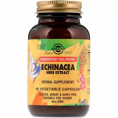 Ехінацея екстракт (Echinacea Herb), Solgar, 60 капсул
