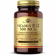 Витамин В12, Vitamin B12, Solgar, 500 мкг, 100 вегетаріанських  капсул: зображення — 1