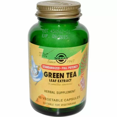 Зеленый чай экстракт (Green Tea Leaf), Solgar, 60 капсул