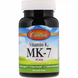 Вітамін K2 MK-7, Vitamin K2 MK-7, Carlson Labs, 45 мкг, 90 гелевих капсул: зображення — 1
