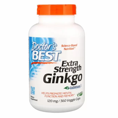 Гінкго білоба, Ginkgo, Doctor's Best, 120 мг, 360 капсул