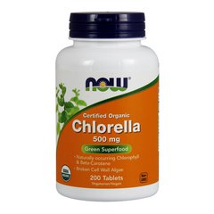 Хлорелла, Now, Chlorella 500 мг - 200 таб