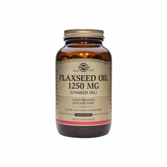 Льняное масло, Flaxseed Oil, Solgar, 1250 мкг, 100 гелевых капсул