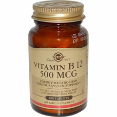 Вітамін В12, Vitamin B12, Solgar, 500 мкг, 100 таблеток