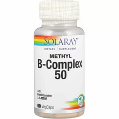 Вітаміни групи В, Methyl B-Complex 50, Solaray, 60 вегетаріанських капсул