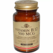 Вітамін В12, Vitamin B12, Solgar, 500 мкг, 100 таблеток: зображення — 1
