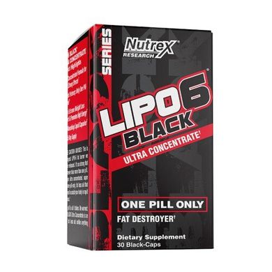 Жироспалювач Lipo-6 Black Ultra Concentrate 30 black-caps