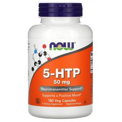 Гідрокситриптофан 50 мг, 5-HTP 50 mg, NOW Foods – 180 веганських капсул