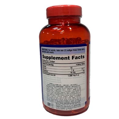 Omega-3 Fish Oil 1000 mg (300 mg Active Omega-3)250 Softgels