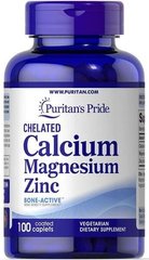 Chelated Calcium Magnesium Zinc100 Caplets