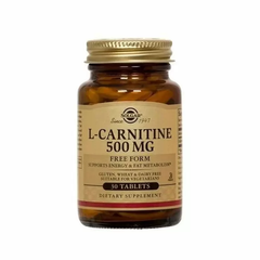 Карнитин (L-Carnitine), Solgar, 500 мг, 30 таблеток
