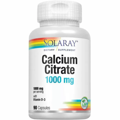 Цитрат кальцію з вітаміном D-3, Calcium Citrate, Solaray, 1000 мг, 90 капсул