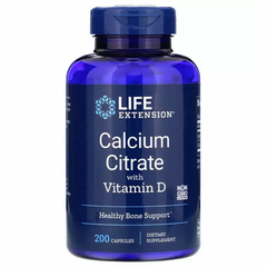 Цитрат кальция с витамином Д, Calcium Citrate with Vitamin D, Life Extension, 200 кап.