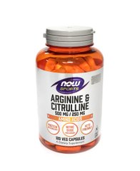 Амінокислота Arginine 500 мг & Citrulline 250 мг - 120 веган кап