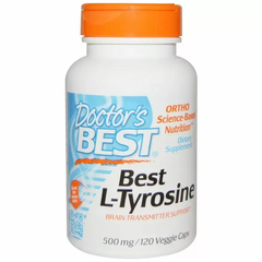 Тирозин, L-Tyrosine, Doctor's Best, 500 мг, 120 капсул