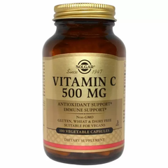 Вітамін С, Vitamin C, Solgar, 500 мг, 100 капсул
