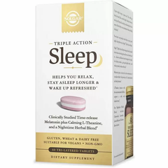 Формула для сна, Sleep, Solgar, тройного действия, 60 трехслойных таблеток