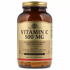 Вітамін С, Vitamin C, Solgar, 500 мг, 250 капсул