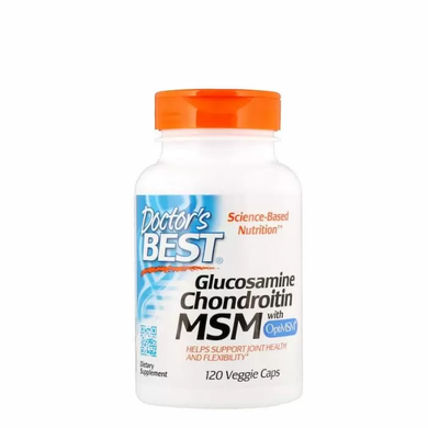 Глюкозамин хондроитин с OptiMSM, Glucosamine Chondroitin MSM, Doctor's Best, 120 капсул