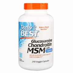 Глюкозамін, хондроїтин, МСМ, Glucosamine Chondroitin MSM, Doctor's Best, 240 капсул