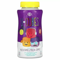 Мультивітаміни та мінерали для дітей, U-Cubes, Solgar, вишня та апельсин, 120 жувальних цукерок