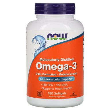 Ультра Омега-3, NOW Foods Ultra Omega-3 – 180 мягких желатиновых капсул