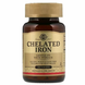 Хелат железа, Chelated Iron, Solgar, 100 таблеток: изображение – 1