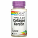 Колаген і кератин, тип I, II, III, Collagen Keratin, Solaray, 60 капсул: зображення — 1