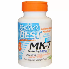 Витамин К2, МК-7 Vitamin K2, Doctor's Best, 100 мкг, 60 капсул
