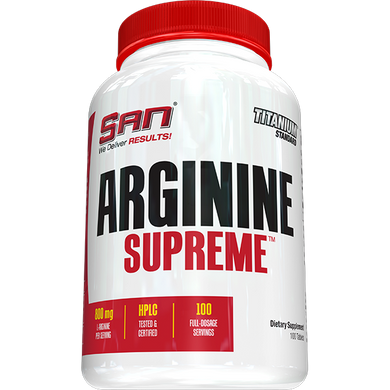 Аминокислота Аргинин, 800 мг, SAN Nutrition Arginine Supreme – 100 таблеток