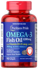 Omega-3 Fish Oil 1200 mg plus Vitamin D3 1000 IU