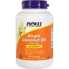 Кокосовое масло Virgin Coconut Oil 1,000 мг - 120 софт кап